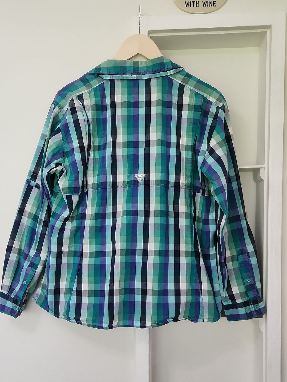 Columbia PFG Super Bonehead Long Sleeve Fishing Shirt Plaid Cotton XL - Picture 6 of 17